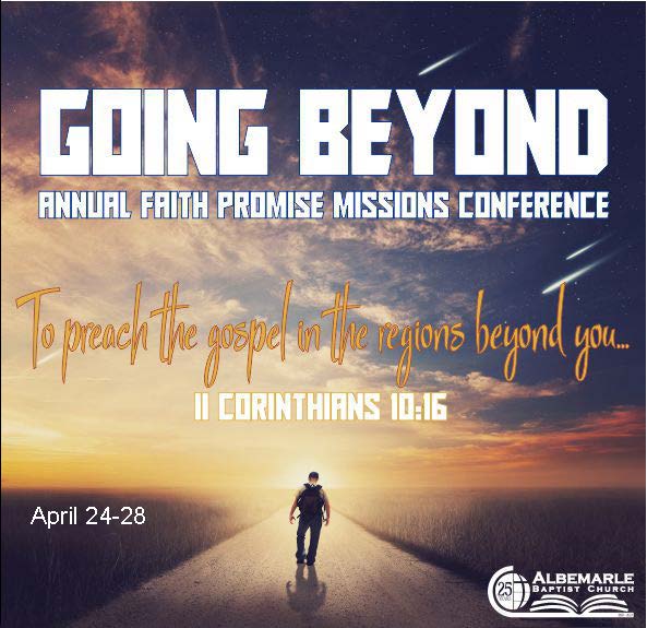Annual Missions Conference 2024 April 24-26, and April 27